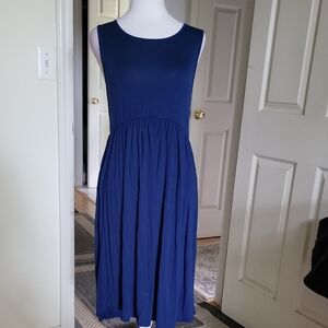 Bom Bom Blue Sleeveless Tshirt  Dress